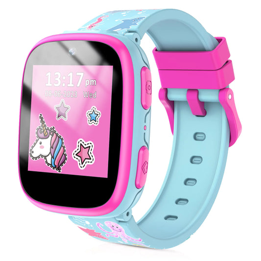 Kids Smart Watch for Girls Boys - Aquatic Creatures Style Wristwatch, 2023 New Version Upgrade Children Smartwatch, Blue