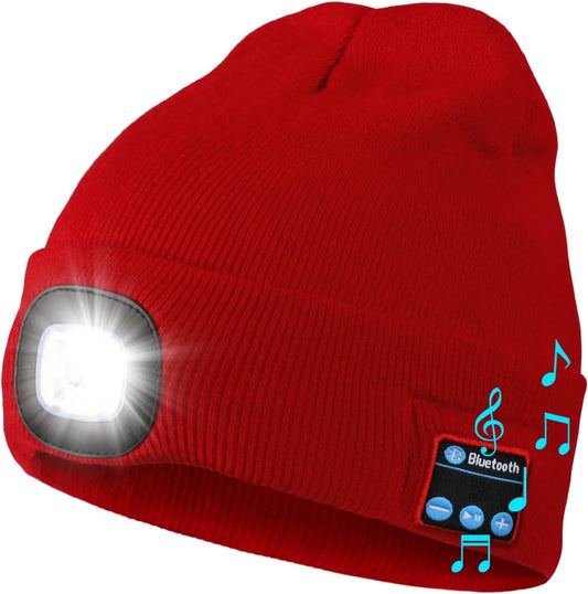 🎶✨ Light Up Your Winter! 🔦💖 Check out this Bluetooth Beanie with LED Lights & Cordless Headphones! Perfect for unique Christmas & Birthday gifts for the special guys in your life! 🎁🧢 #GiftIdeas #BluetoothBeanie #WinterEssentials
