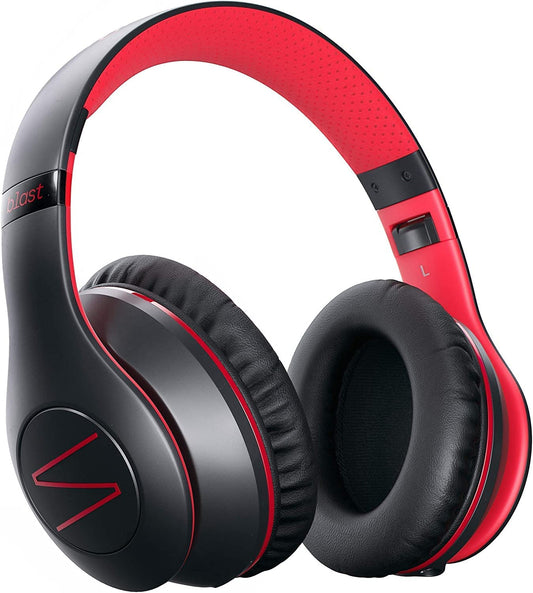90% Noise Cancelling over Ear Headphones Wireless – Bluetooth Headphones over the Ear with Microphone, Cordless Headphones, over Head Headphones Wireless Bluetooth, Blue Tooth Head Phones