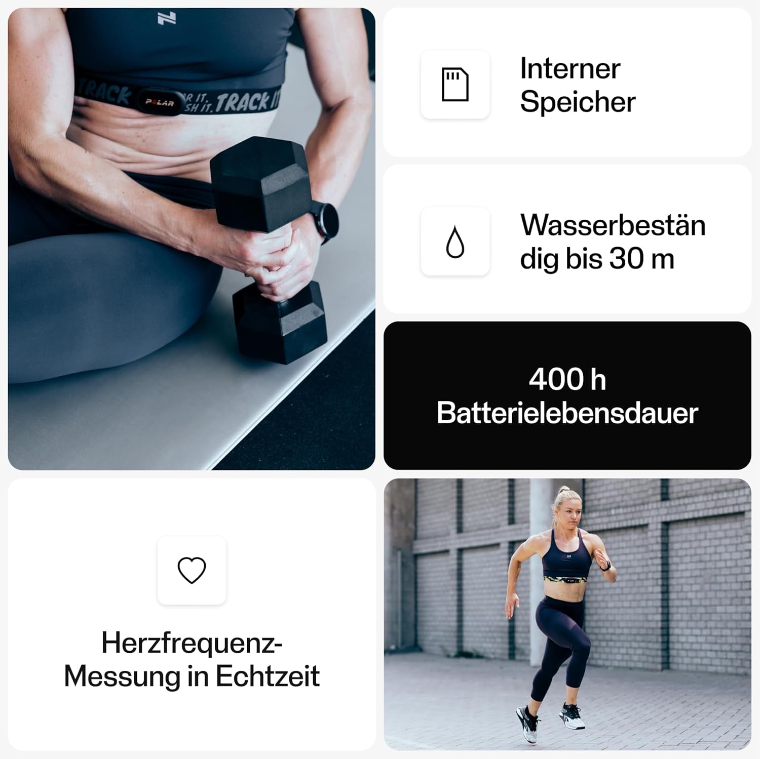 H10 Heart Rate Monitor Chest Strap - ANT + Bluetooth, Waterproof HR Sensor for Men and Women