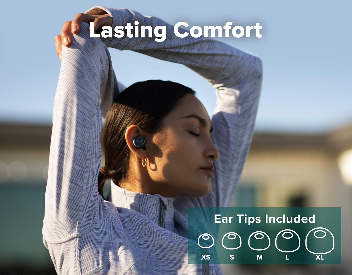 Audio Ally Plus, True Wireless Hybrid Noise Cancelling Earbuds with 30 Hour Battery, Water Resistant, Music & Calls (Navy)