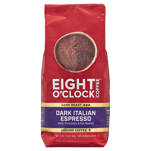 , Dark Italian Espresso, Dark Roast Ground Coffee, 32 Oz, Bag