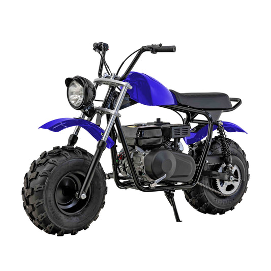 Massimo Minibike 196Cc 7.5HP 4 Stroke, Gas Powered, Trail Bike, off Road, Gasoline Powered Motorcycle MB200S - Blue