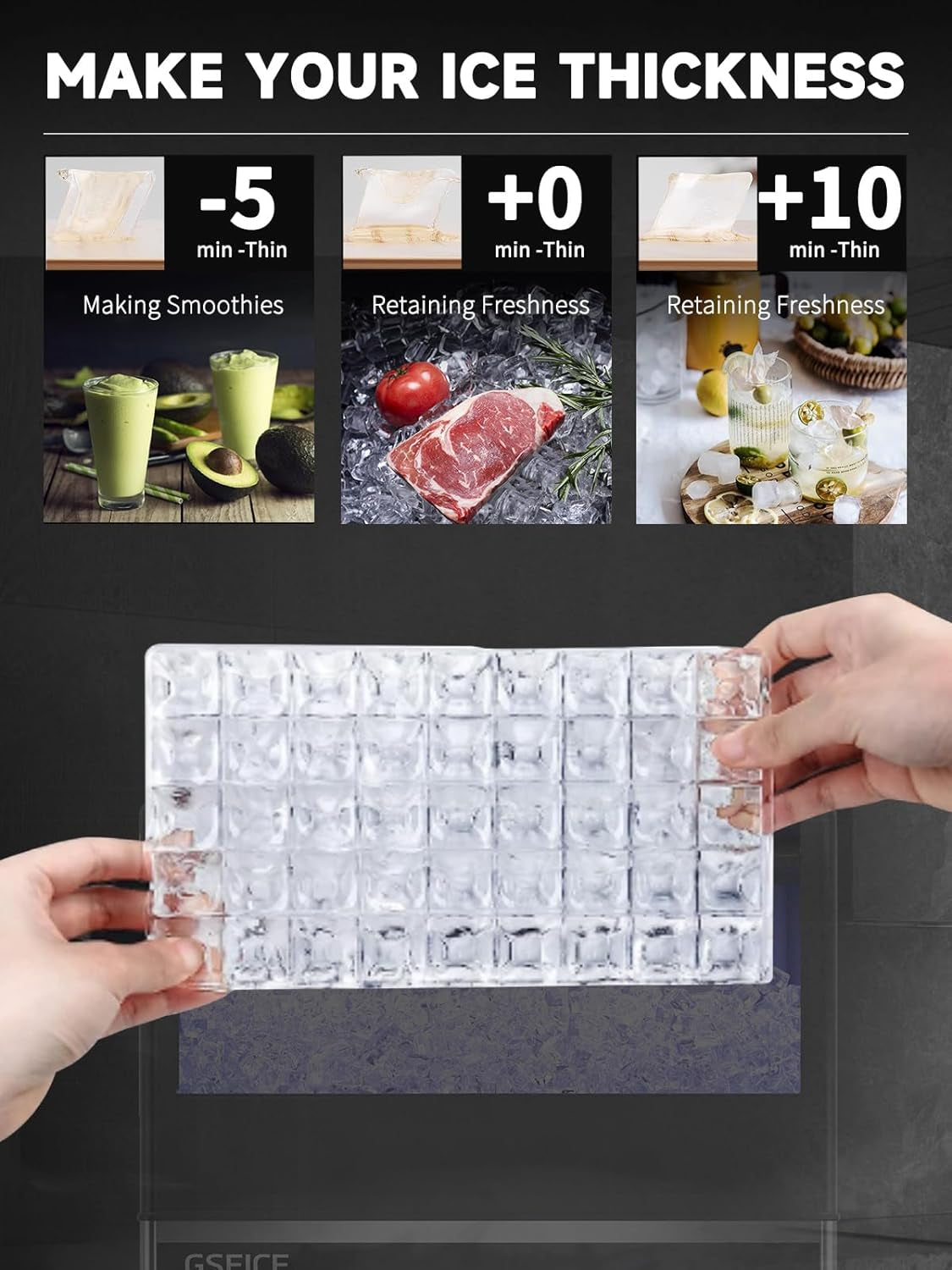 Upgraded Commercial Ice Maker Machine,90Lbs Stainless Steel under Counter Ice Machine with 30Lbs Ice Storage Capacity,Freestanding Ice Maker,Ideal for Restaurant,Bar,Restaurant,Home and RV