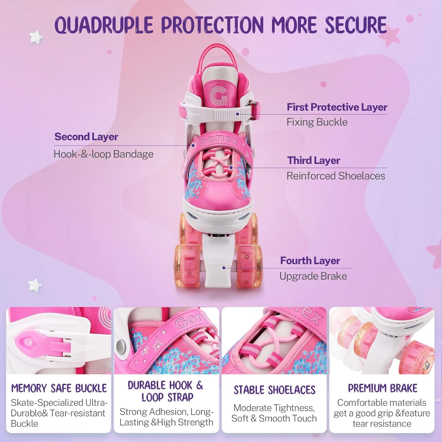 ✨ Light Up Your Fun! 🌟 Adjustable Roller Skates for Kids & Adults - Perfect for Indoor & Outdoor Adventures! 🛼💖 #RollerSkating #FunOnWheels
