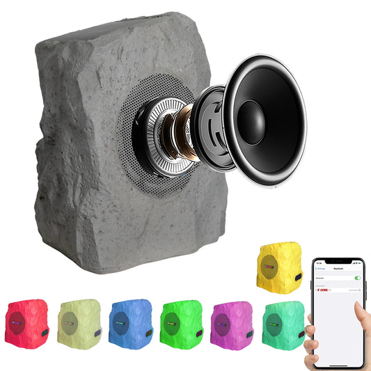 5Core Outdoor Speakers Bluetooth Waterproof Wireless Linkable TWS 10W Pool Patio Garden Rock Subwoofer