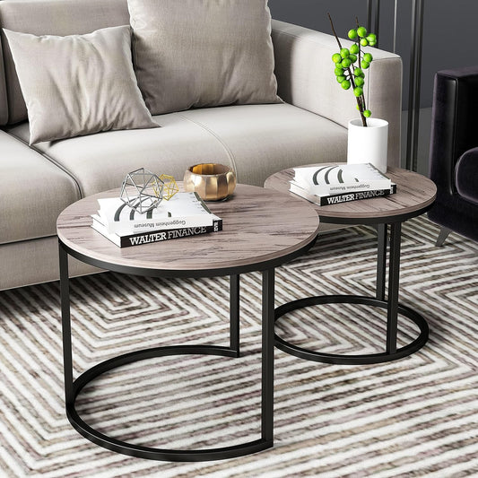 Chic Modern Nesting Coffee Table Set – Perfect for Your Living Room, Balcony, or Garden! 🪑✨ Sturdy Metal Frame & Easy Assembly! #HomeDecor #FurnitureGoals