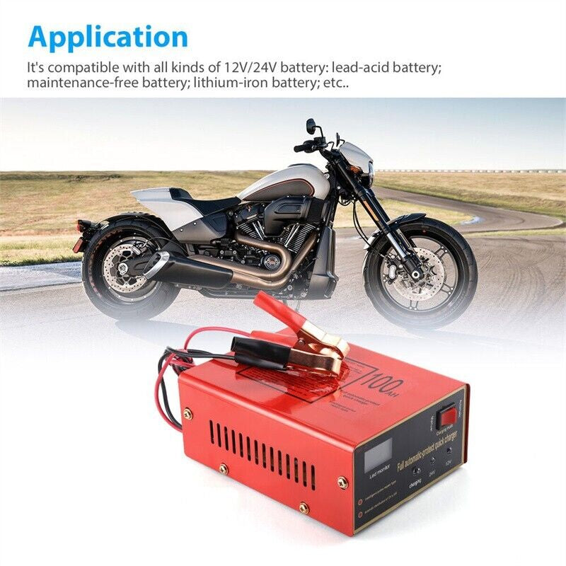 Power Up Your Electric Car with Our Maintenance-Free 12V/24V Battery Charger - 10A, 140W Output for Ultimate Convenience