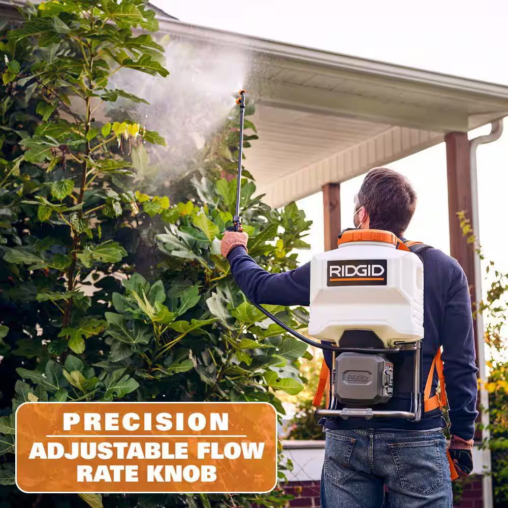 Elevate Your Lawn Care with the 18-Volt Cordless 4 Gallon Backpack Chemical Sprayer – Complete with 2.0Ah Battery and Charger