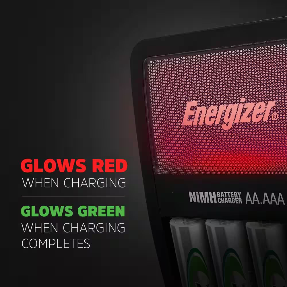 Efficient Energizer Recharge Value Charger for AA and AAA NiMH Batteries - Fast and Safe Charging Solution