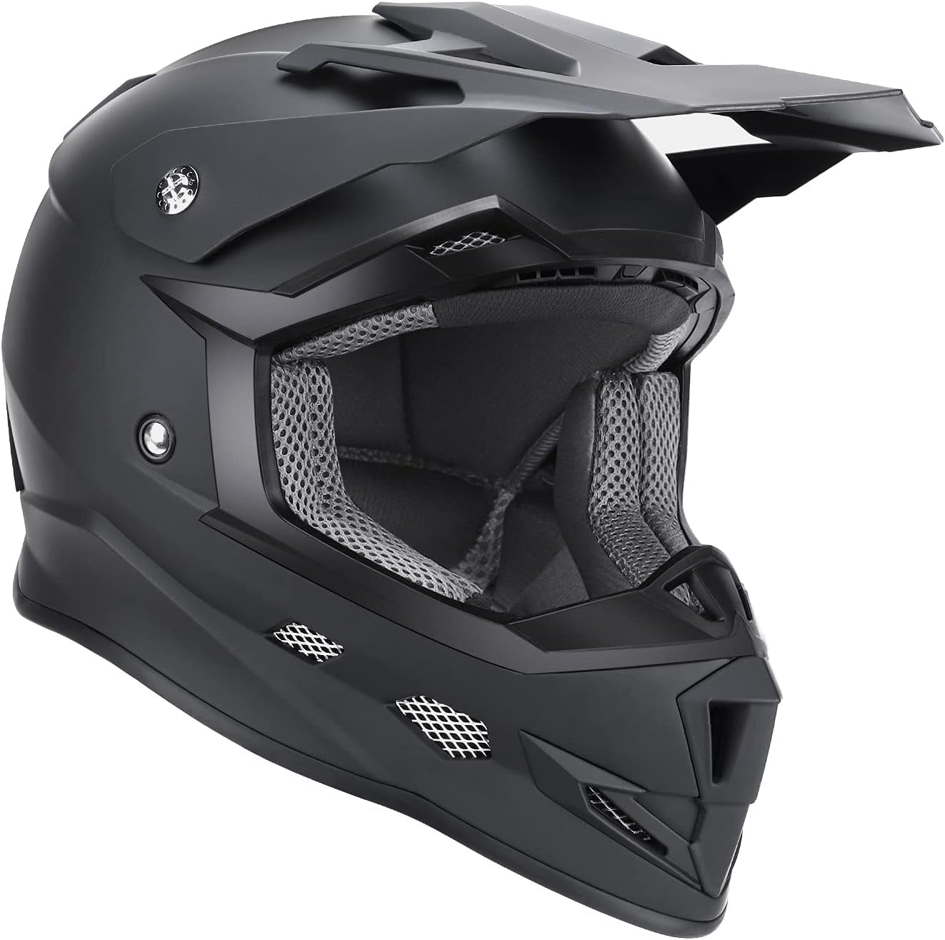 GX623 DOT Kids Youth ATV Off-Road Dirt Bike Motocross Motorcycle Full Face Helmet Combo Gloves Goggles for Boys & Girls (Matte Black, Large)