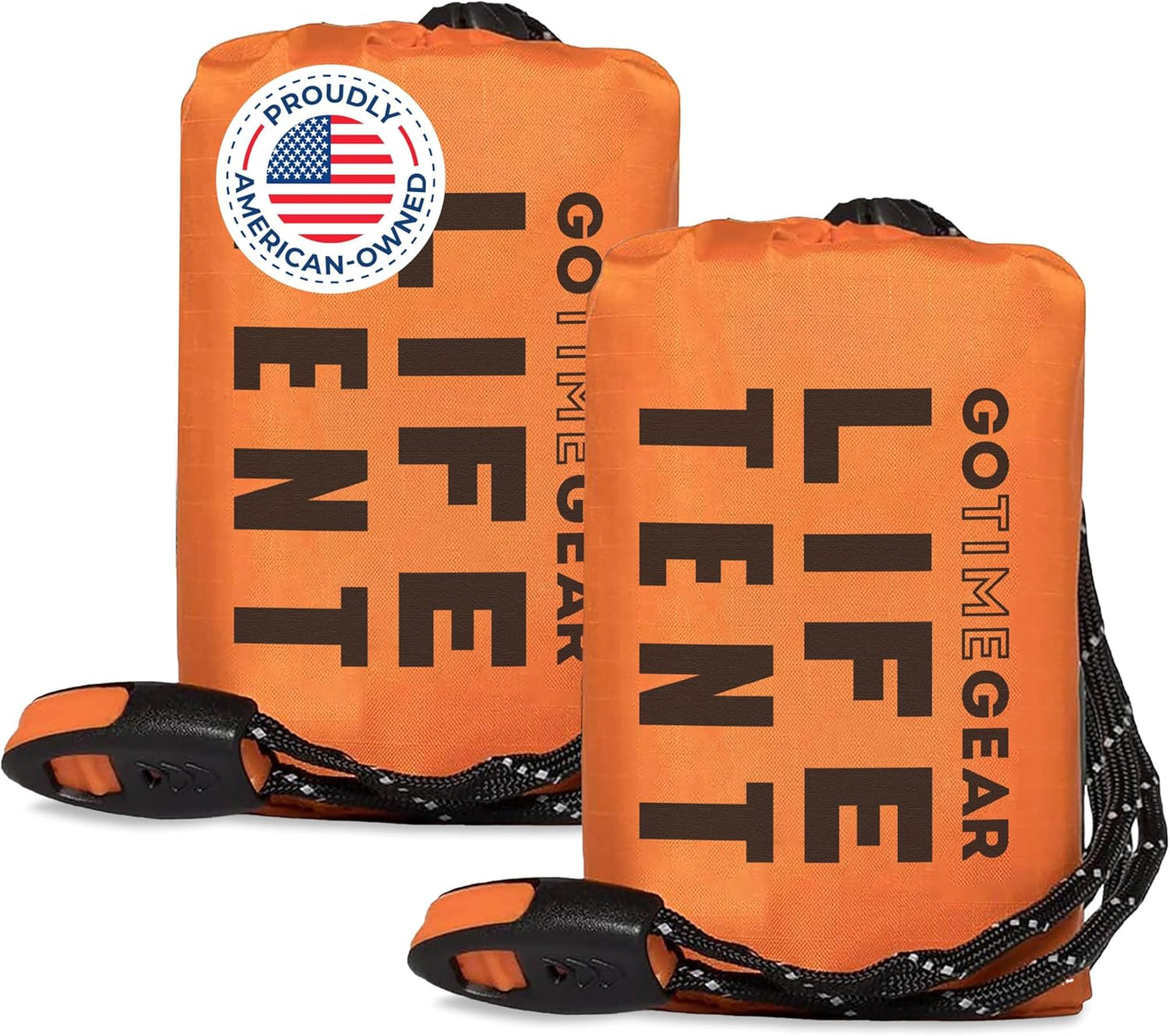 Ultimate Survival Life Tent: 2-Person Mylar Emergency Shelter with Paracord and Whistle for All-Weather Protection in Camping and Hiking Adventures