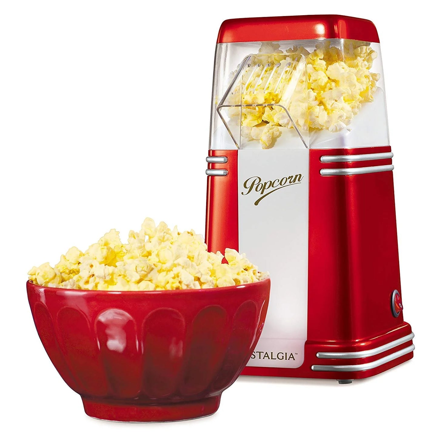 8 Cup Retro Hot-Air Tabletop Popcorn Maker, Red, RHP310