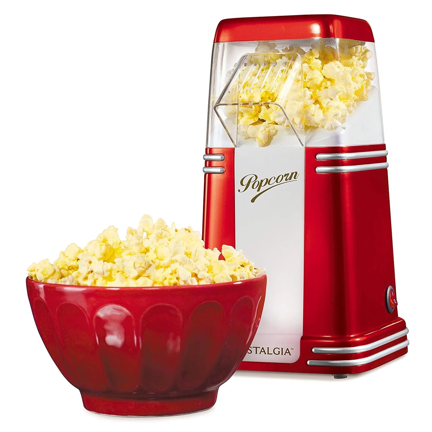 8 Cup Retro Hot-Air Tabletop Popcorn Maker, Red, RHP310
