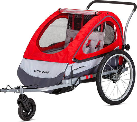 🌟 Ready for Adventure? 🚴‍♂️ Meet the Joyrider Echo & Trailblazer Child Bike Trailer!🛡️ Choose single or double seats, smooth rides with 16/20" air-filled tires! 🐞 Includes bug screen & weather shield! #FamilyFun #BikeAdventures