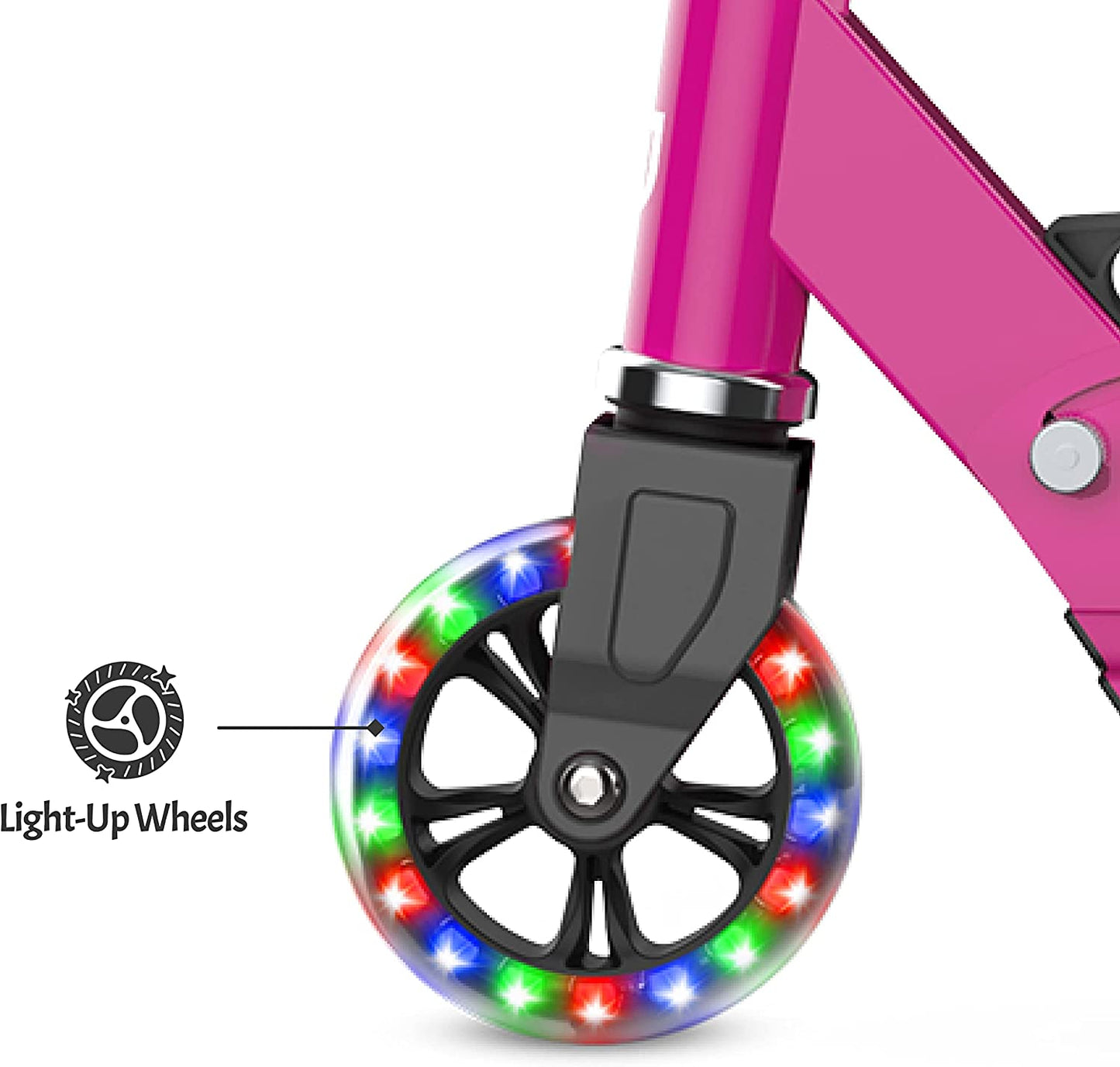 "🌟 Zoom into fun, Light it Up, with the Jupiter Kick Scooter! 🌈 Perfect for kids, this lightweight, collapsible ride features dazzling RGB lights on the stem, wheels, and deck. Get ready to roll in style! 🛴✨ #KidApproved #ScooterLife"