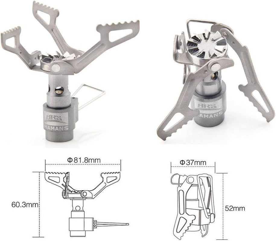 3000T Backpacking Stove Camping Stove Pocket Stove Portable Propane Stove Ultralight Mini Stove with 1 Extra Backup O-Ring