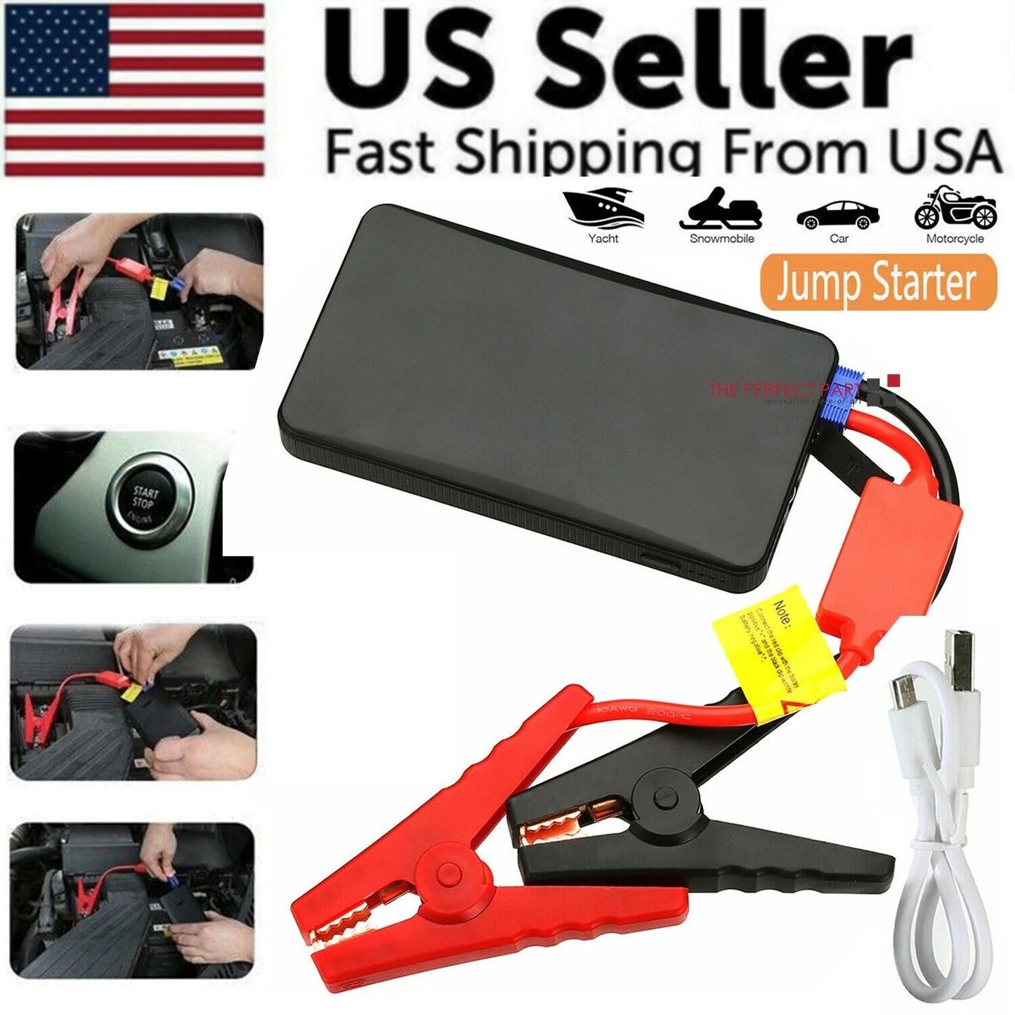 Ultimate Portable Mini Slim 20000mAh Car Jump Starter and Power Bank - Your Emergency Lifesaver!