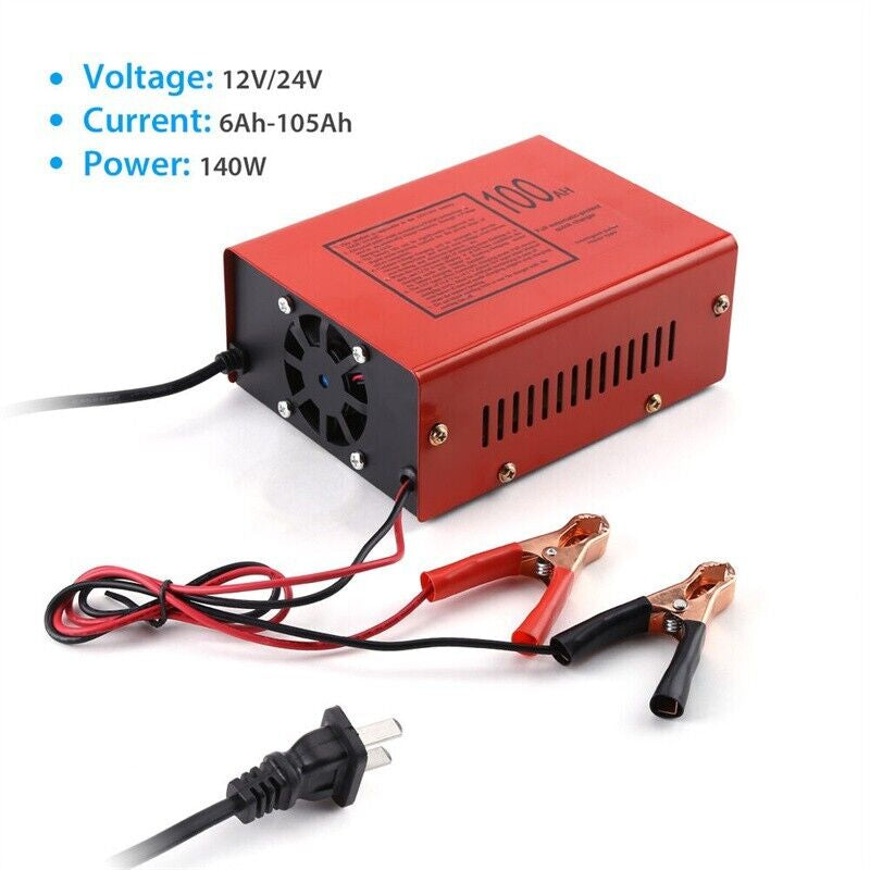 Power Up Your Electric Car with Our Maintenance-Free 12V/24V Battery Charger - 10A, 140W Output for Ultimate Convenience