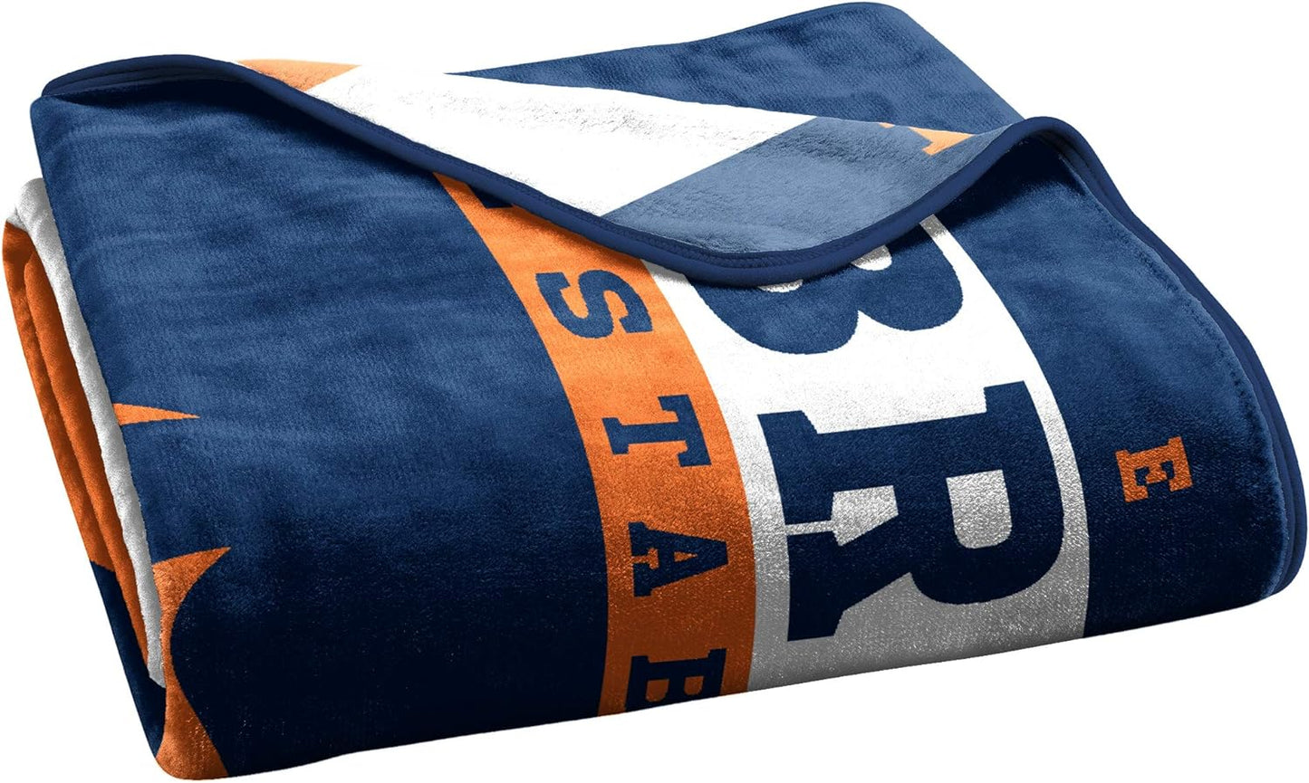 NFL Denver Broncos Unisex-Adult Raschel Throw Blanket, 60" X 80", 12Th Man