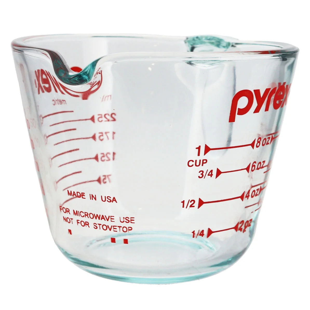Precision and Durability: 1-Cup Measuring Cup with Easy-Read Marks in Sturdy Glass
