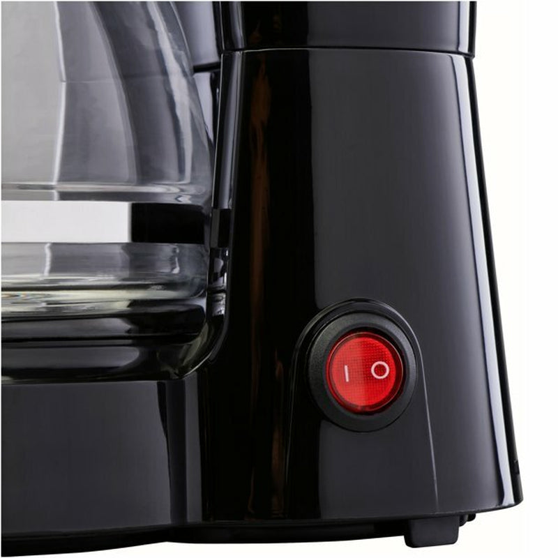 Brew Your Perfect Morning: 5-Cup Black Coffee Maker with Auto Keep Warm Feature and Removable Filter Basket