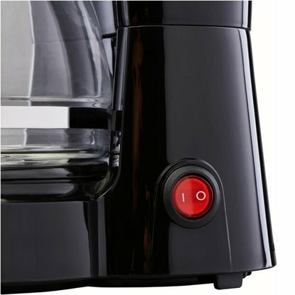 Brew Your Perfect Morning: 5-Cup Black Coffee Maker with Auto Keep Warm Feature and Removable Filter Basket