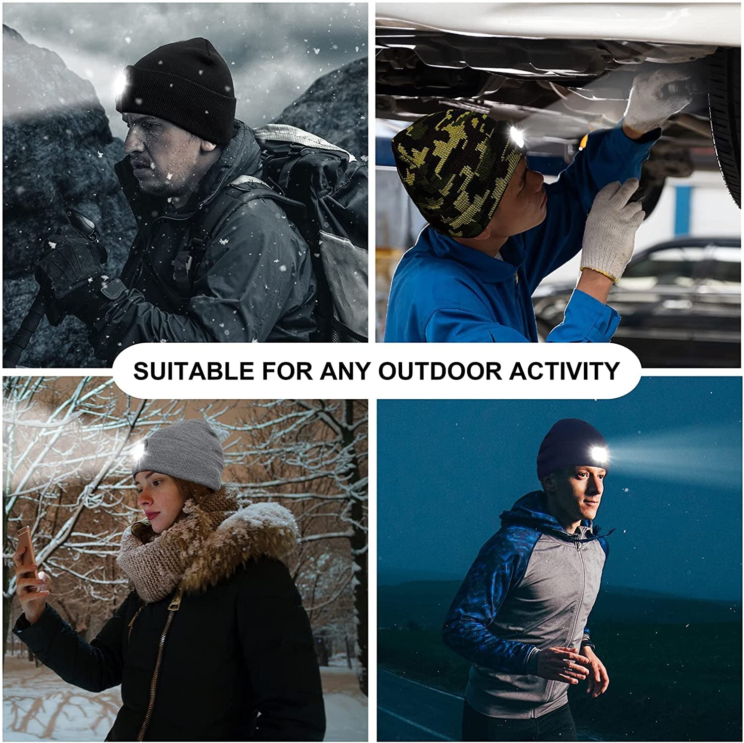 "Stay warm and shine bright this winter! 🌟 Check out our LED Lighted Beanie - the perfect unisex knitted hat with a rechargeable headlamp! 🎉 Great tech gift for dads, men, and outdoor lovers! 🧢💡 #WinterEssentials #TechGifts"