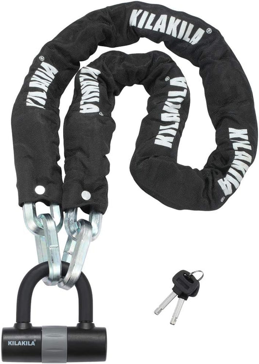 Security Chain Lock Heavy Duty Bike Lock 10Mm Bicycle Lock Motorbike Lock Disc Lock with 16Mm U Lock