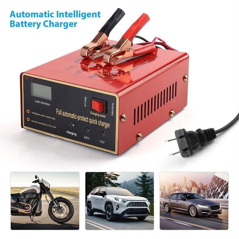 Power Up Your Electric Car with Our Maintenance-Free 12V/24V Battery Charger - 10A, 140W Output for Ultimate Convenience