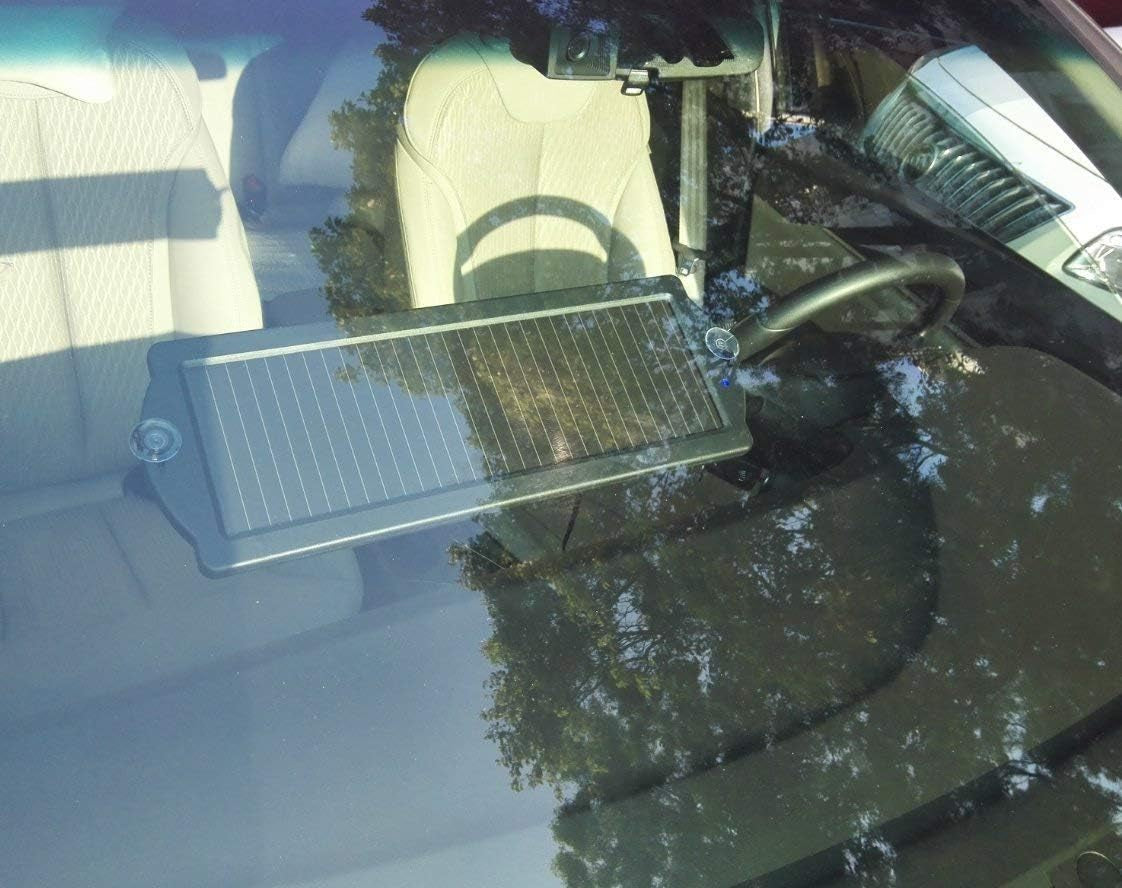 Efficient 12V Solar Battery Trickle Charger & Maintainer - Keep Your Car, Motorcycle, or RV Battery Charged Anywhere!