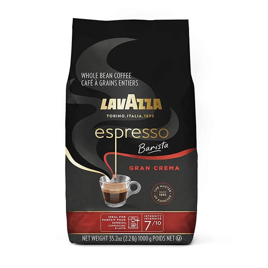 Espresso Barista Gran Crema Whole Bean Coffee Blend, Medium Espresso Roast, 2.2LB Bag