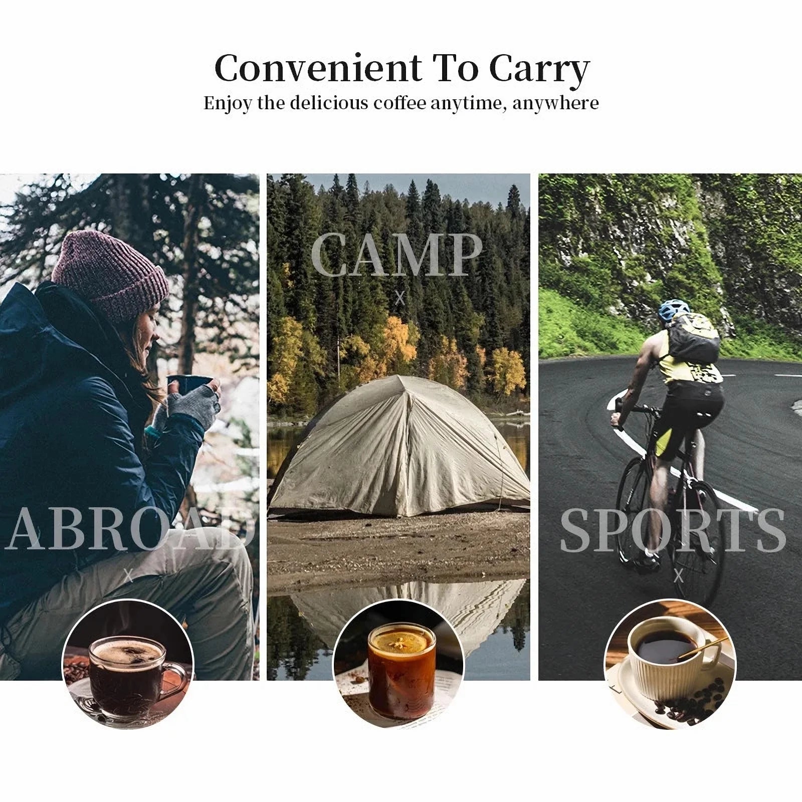 Portable Coffee Maker  Single Serve Coffee Maker Mini Espresso Machine Reusable Coffee Filter