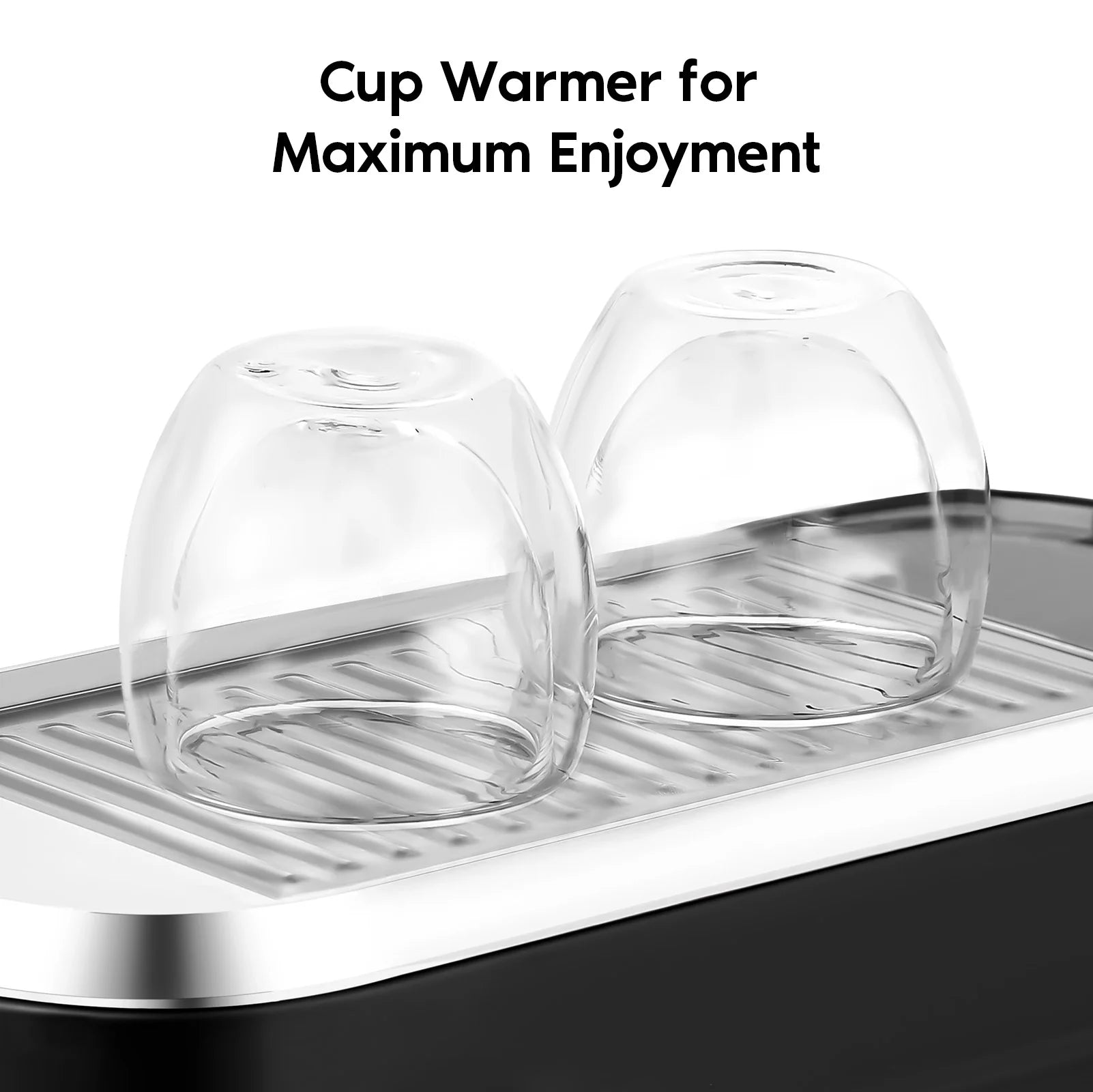 20 Bar Espresso Machine with Milk Frother Steam Wand, Professional Cappuccino Machine, Stainless Steel, Black