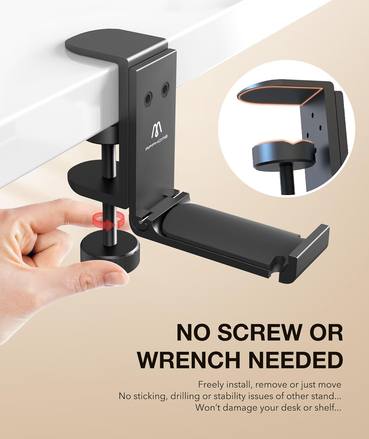 🎧 Elevate Your Setup! 🎧 Check out this Foldable Headphone Hook - the perfect under-desk hanger for gamers and office warriors! 🖥️✨ Plus, it keeps your cables organized! 🌀 #GamingGear #DeskOrganization #HeadphoneHolder