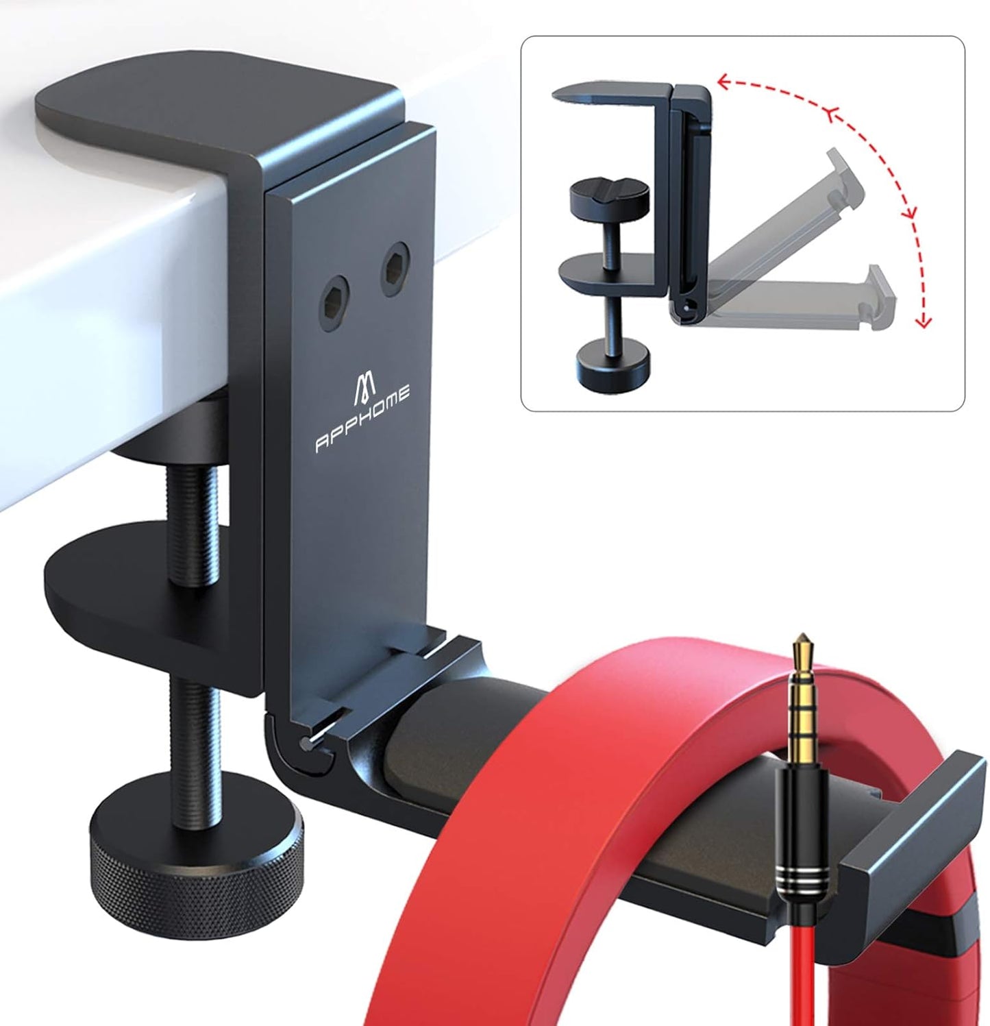 🎧 Elevate Your Setup! 🎧 Check out this Foldable Headphone Hook - the perfect under-desk hanger for gamers and office warriors! 🖥️✨ Plus, it keeps your cables organized! 🌀 #GamingGear #DeskOrganization #HeadphoneHolder