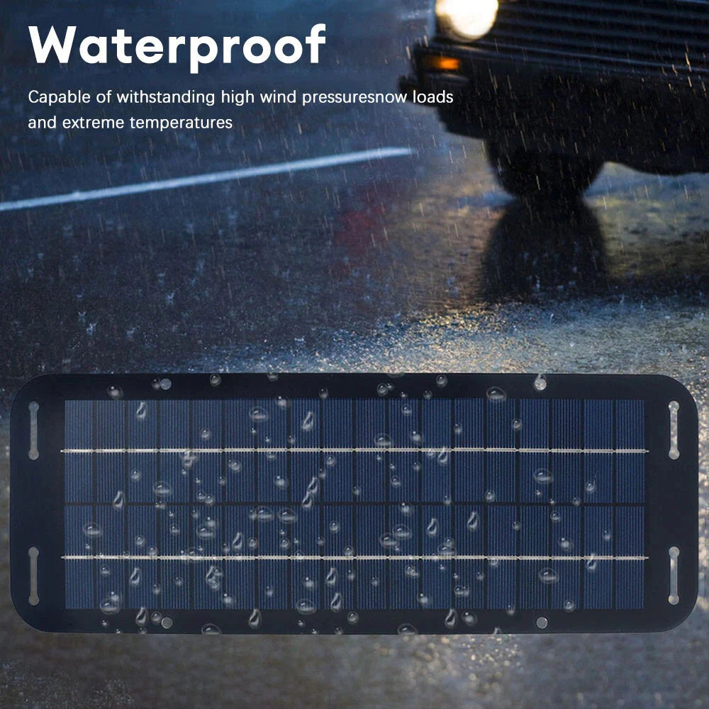 30W High-Efficiency Solar Panel Kit - 12V Trickle Charger for Boats, Cars, and RVs