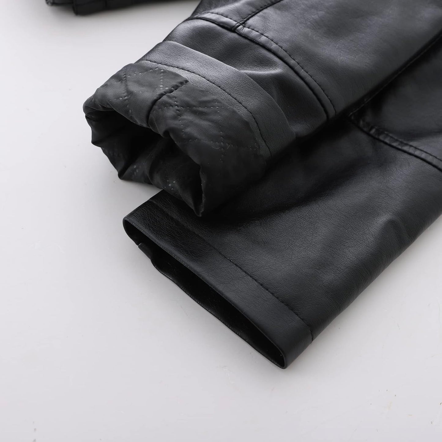 Boys Spring Faux Leather Moto Jackets Kids Zipper Fall Coats Outerwear