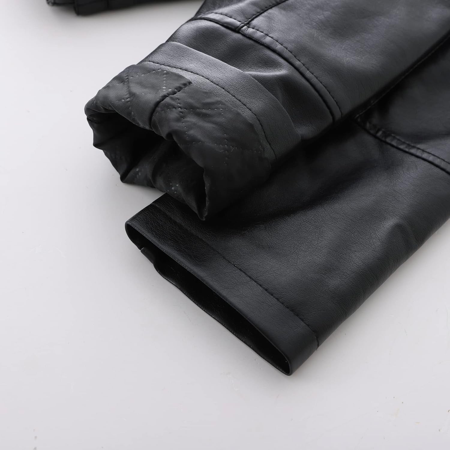 Boys Spring Faux Leather Moto Jackets Kids Zipper Fall Coats Outerwear