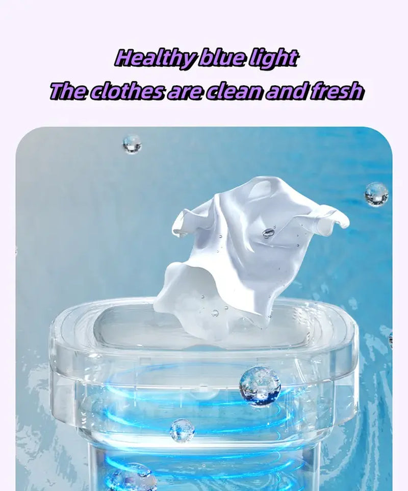 Portable Foldable Washing Machine, Mini Washing Machine, Underwear, Baby Clothes and Other Small Clothes for Deep Cleaning. Suitable for Apartments, Dormitories, Hotels.