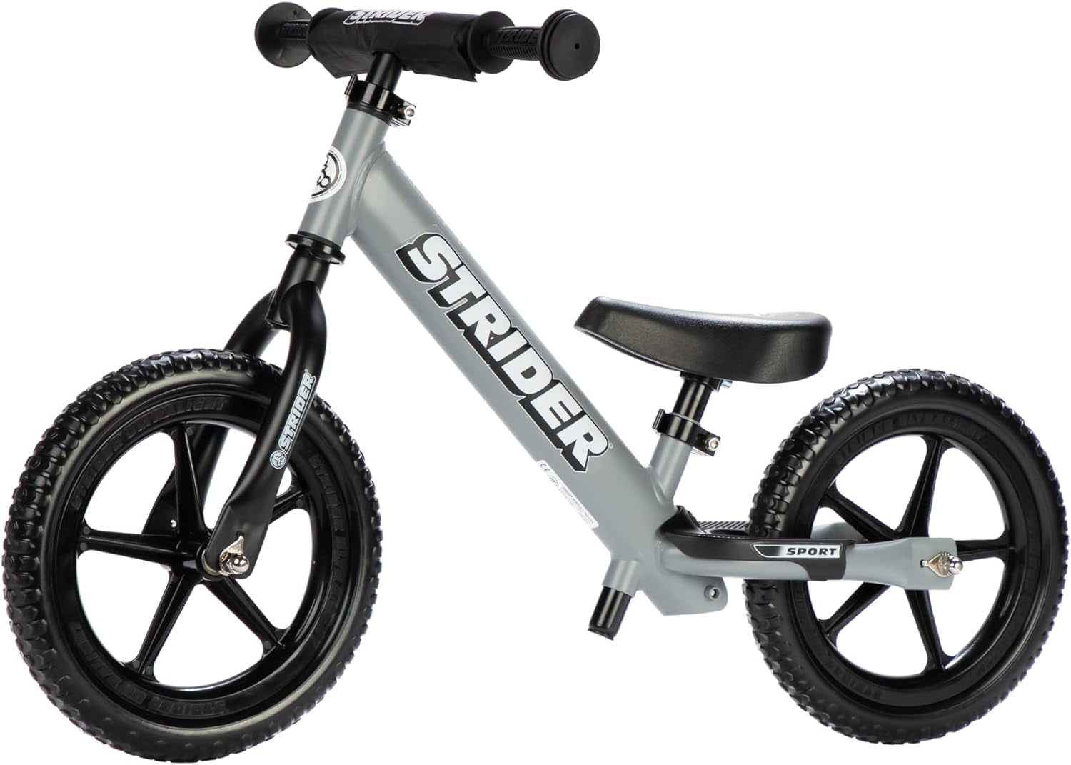 12” Sport Bike - No Pedal Balance Bicycle for Kids 1 to 4 Years - Includes Safety Pad, Padded Seat, Mini Grips & Flat-Free Tires - Tool-Free Assembly & Adjustments
