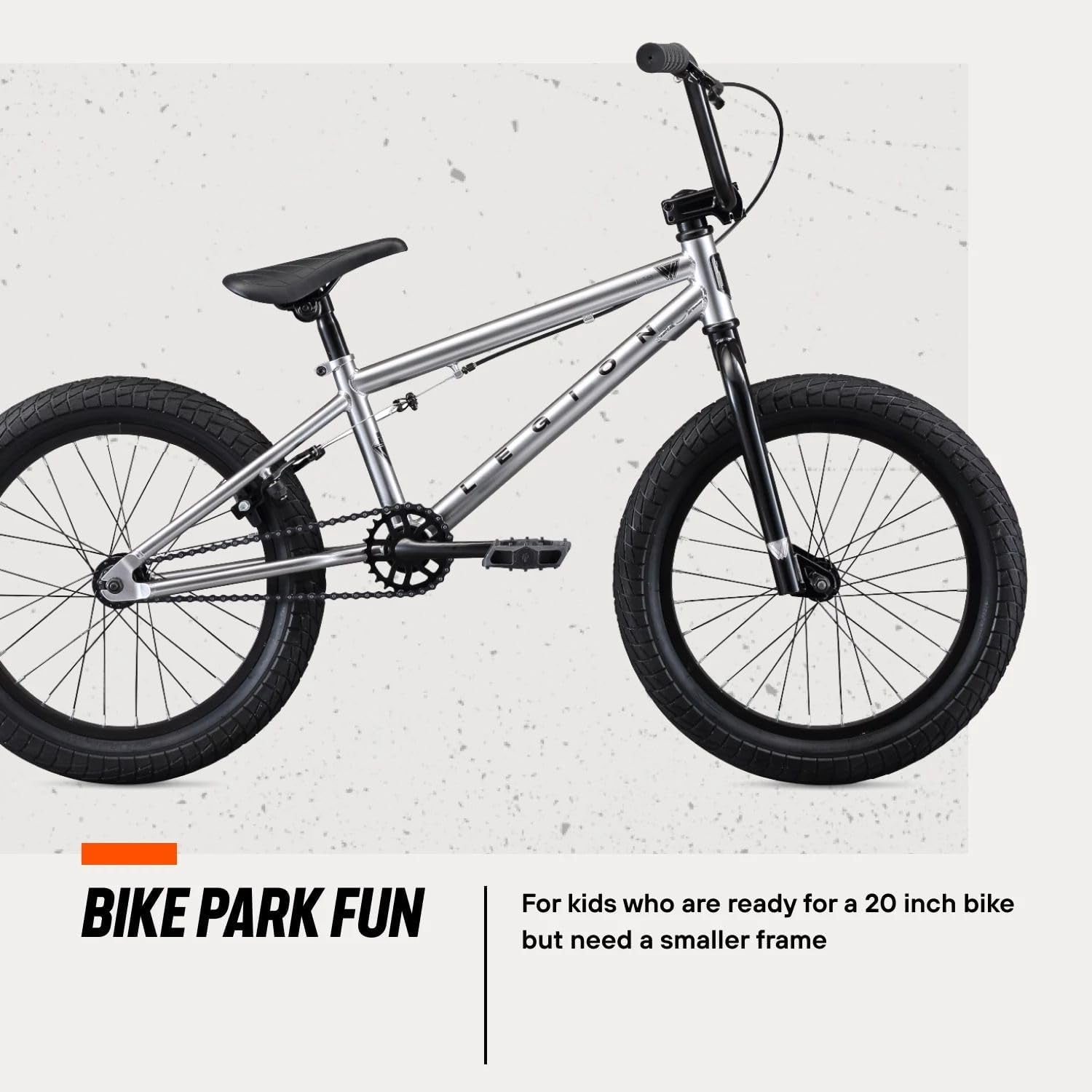 Legion Kids Freestyle Sidewalk BMX Bike, Beginner Riders, Boys and Girls, 16-20-Inch Wheels, Hi-Ten Steel Frame, Micro Drive BMX Gearing