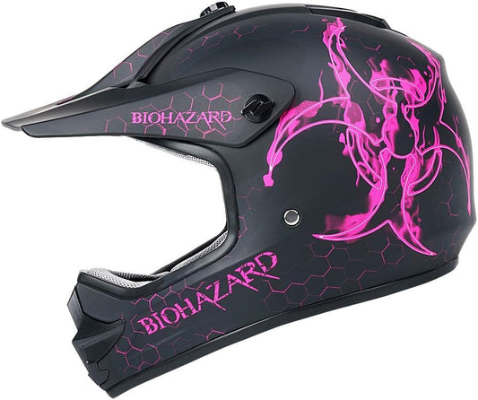 Stay safe and stylish on your rides! Check out our DOT Certified Bio-Pink Helmet for adults and youth, perfect for dirt biking, ATV, and motocross adventures! 🏍️💖 #SafetyFirst #Motocross #DirtBike #ATV