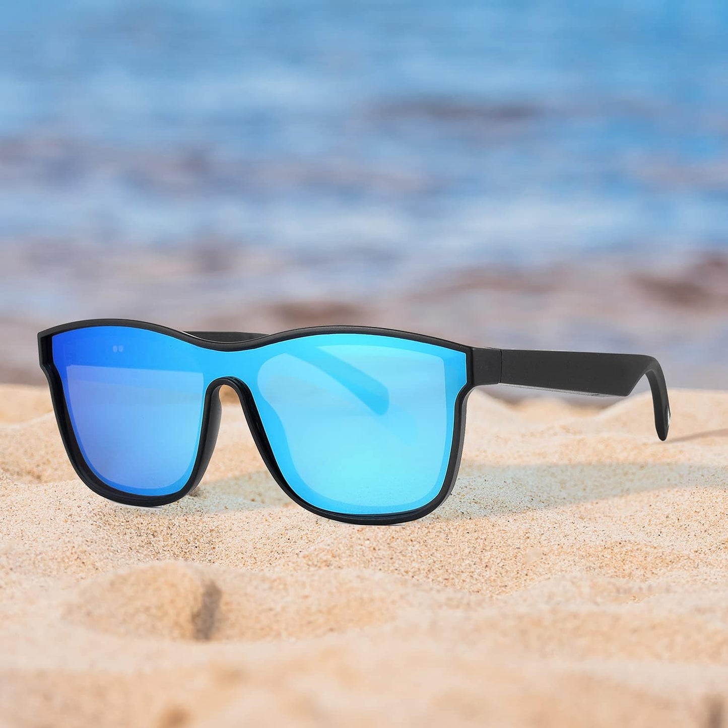 Smart Audio Bluetooth Music Sunglasses with Speakers Polarized & Oversized Lenses