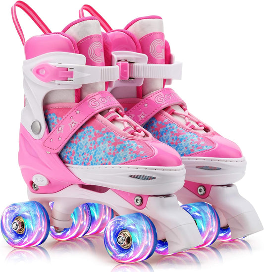 ✨ Light Up Your Fun! 🌟 Adjustable Roller Skates for Kids & Adults - Perfect for Indoor & Outdoor Adventures! 🛼💖 #RollerSkating #FunOnWheels