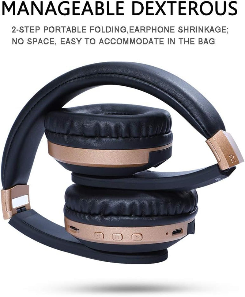 Ek-Mh7 Noise Cancelling Rechargeable Wireless Headphones Bluetooth Game Folding Headset Wired/Wireless 5.0 Portable Folding Headphones with Mic,For Online Class,Pc/Cell Phones/Tv (Silver)