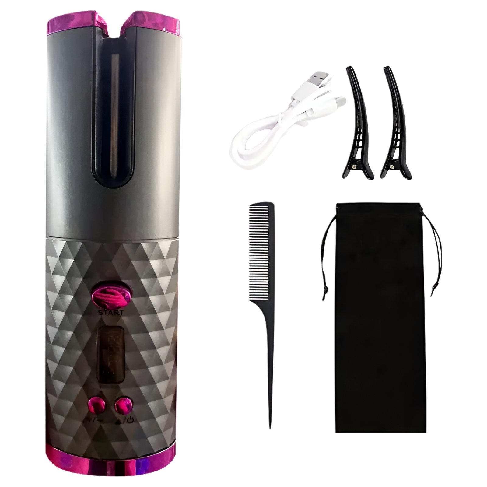 Revolutionize Your Hair Styling with the Cordless Automatic Ceramic Hair Curler - Portable, Rechargeable & Tangle-Free Curls Anytime, Anywhere!