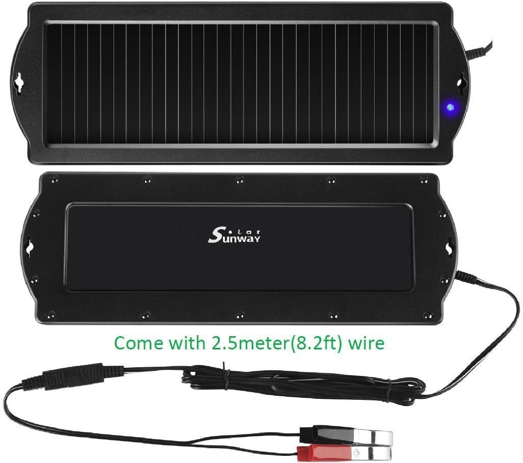 Efficient 12V Solar Battery Trickle Charger & Maintainer - Keep Your Car, Motorcycle, or RV Battery Charged Anywhere!