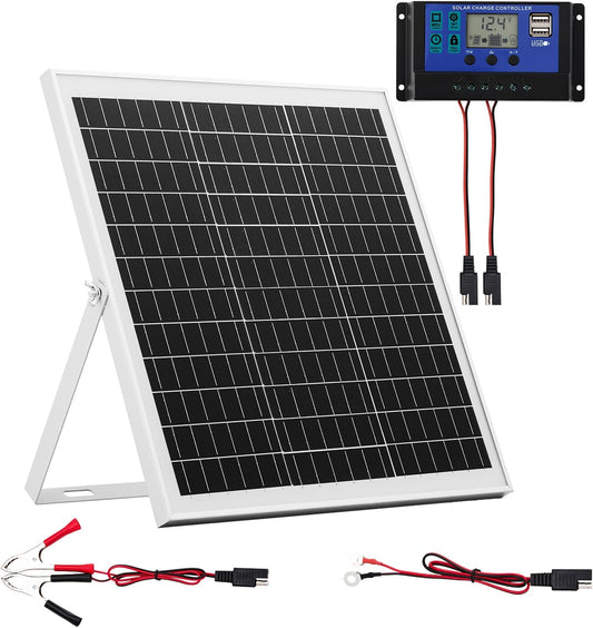 Power Up Your Adventures with the 20W 12V Solar Panel Battery Charger - Efficient, Reliable, and Weatherproof!