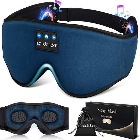 Ultimate Comfort: Bluetooth Sleeping Headphones Eye Mask for Perfect Naps and Travel Bliss! 🎧😴✨